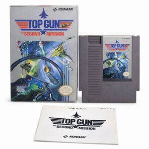 Top Gun Second Mission NES Complete CIB Tested Nintendo Konami Box